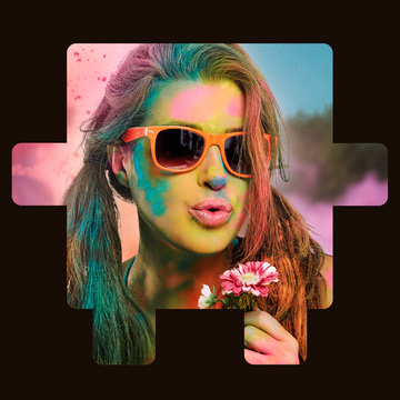 Woman wearing sunglasses and pigtails