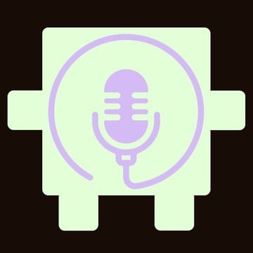 Simple microphone icon in pastel colors