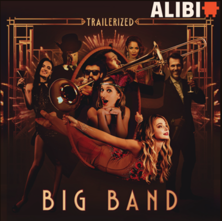 Retro-styled party with brass and woodwind players